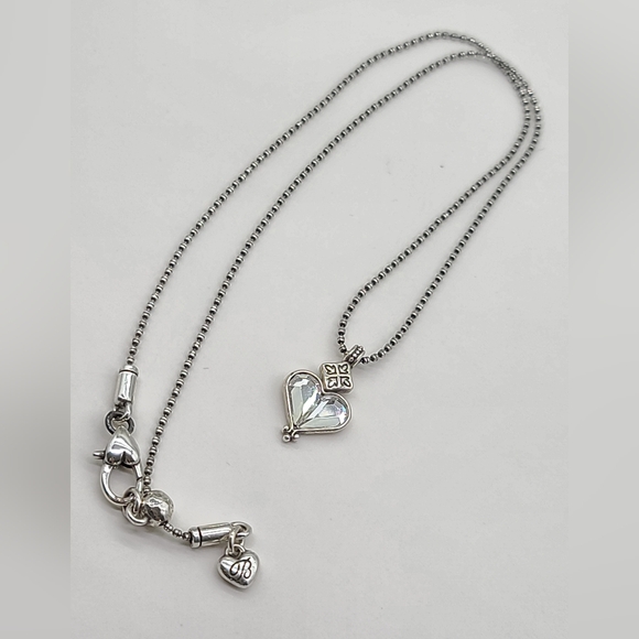 $56 Brighton "Maharani" Petite Faceted Swarovski Heart Pendant! Reversible ❤️ - Picture 5 of 10